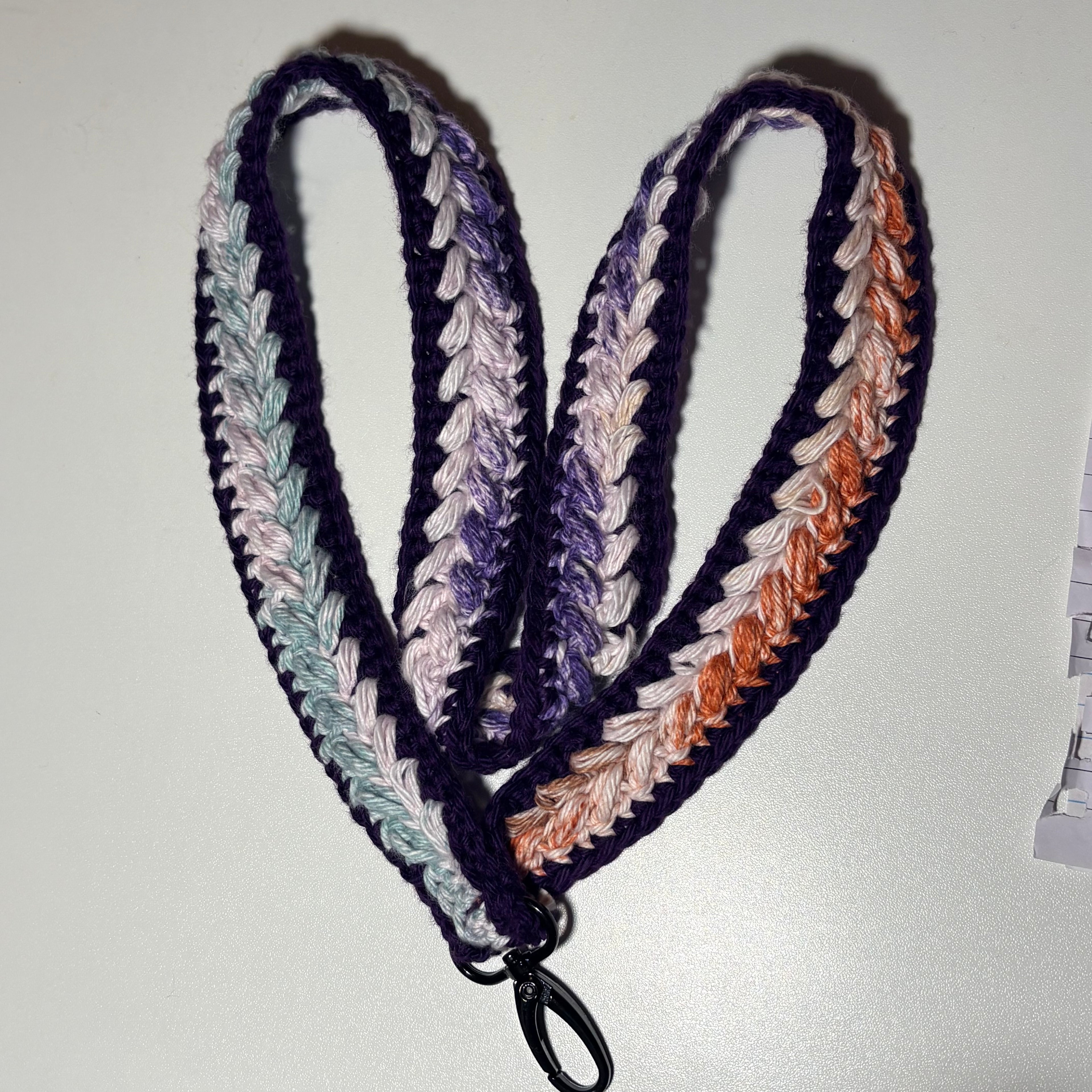 Crochet lanyard